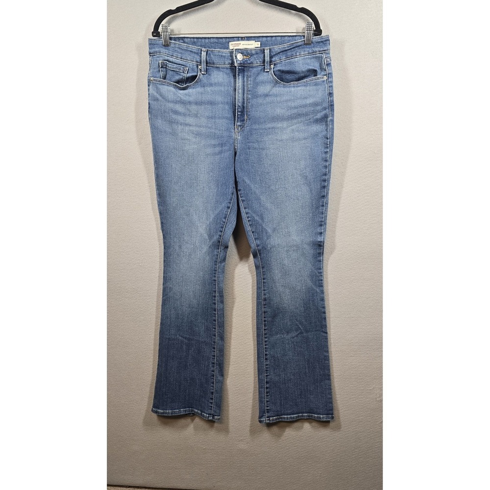 Levi Strauss Signature Jeans Womens 16 Mid Rise Bootcut Stretch Denim Classic